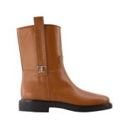 Bruin Leren Instaplaarzen Tod's , Brown , Dames