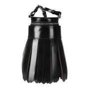 Tassel-vormige Leren Schoudertas met Rits JW Anderson , Black , Dames