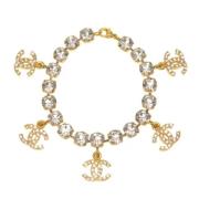 Pre-owned Fabric chanel-jewelry Chanel Vintage , White , Dames