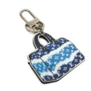 Pre-owned Leather key-holders Louis Vuitton Vintage , Blue , Dames