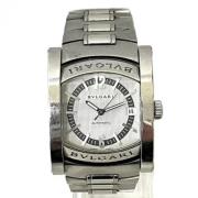 Pre-owned Stainless Steel watches Bvlgari Vintage , White , Heren