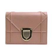 Pre-owned Leather wallets Dior Vintage , Pink , Dames