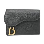 Pre-owned Leather wallets Dior Vintage , Black , Dames