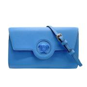 Pre-owned Leather wallets Versace Pre-owned , Blue , Dames