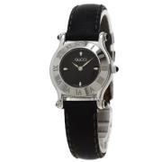 Pre-owned Stainless Steel watches Gucci Vintage , Black , Dames