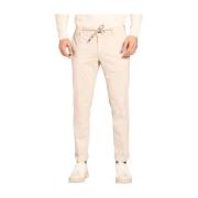 Stretch Gabardine Chino Jogger Broek Mason's , Beige , Heren