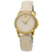 Pre-owned Leather watches Gucci Vintage , White , Dames