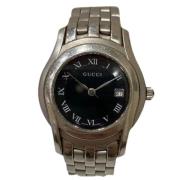 Pre-owned Stainless Steel watches Gucci Vintage , Black , Dames