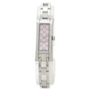 Pre-owned Stainless Steel watches Gucci Vintage , White , Dames