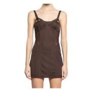 Bruine Cut-Out Grace Jurk Knwls , Brown , Dames