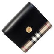 Pre-owned Leather wallets Burberry Vintage , Black , Dames