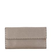 Pre-owned Leather wallets Fendi Vintage , Gray , Dames