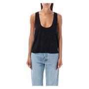 Kristal Tanktop Zwart Aw24 Retrofête , Black , Dames