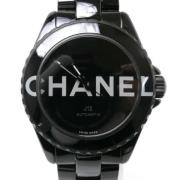 Pre-owned Stainless Steel watches Chanel Vintage , Black , Heren