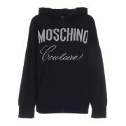 Zwarte hoodie met logo voor vrouwen Moschino , Black , Dames