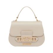 Stijlvolle Ivoor Tassen Collectie Moschino , Beige , Dames