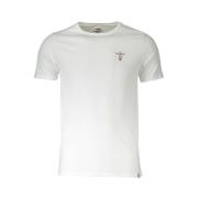 Katoenen Crew Neck Logo T-Shirt Aeronautica Militare , White , Heren