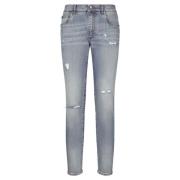 Klassieke Denim Jeans Dolce & Gabbana , Blue , Heren