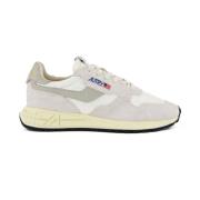 Nylon Sneakers met Suede Inzetstukken Autry , White , Dames