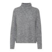 Rollneck Gebreide Trui Iron Grey Melange My Essential Wardrobe , Gray ...