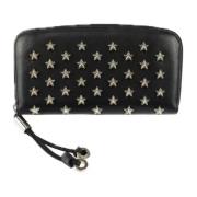 Pre-owned Leather wallets Jimmy Choo Pre-owned , Black , Dames