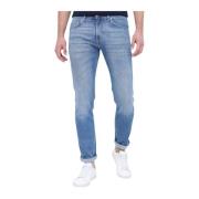 Klassieke Denim Jeans met Vijf Zakken Harmont & Blaine , Blue , Heren