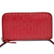 Pre-owned Leather wallets Bottega Veneta Vintage , Red , Dames