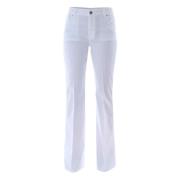 Flared cotton trousers Kocca , White , Dames