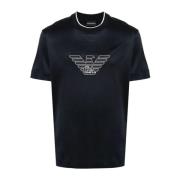 Korte Mouw T-shirt Emporio Armani , Blue , Heren