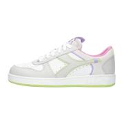 Retro Stijl Lage Top Sneakers Diadora , White , Dames