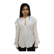 Elegante Blouse Lange Mouwen Pinko , White , Dames