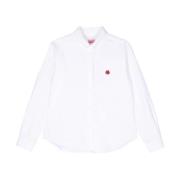 Witte Geborduurde Logo Overhemd Kenzo , White , Dames