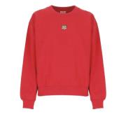 Rode Sweater met Lucky Tiger Borduurwerk Kenzo , Red , Dames