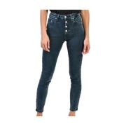 Stijlvolle Herenbroeken Calvin Klein Jeans , Blue , Dames