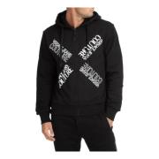 Hoodies Versace Jeans Couture , Black , Heren