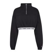 Sweatshirt met ronde hals Tommy Jeans , Black , Dames