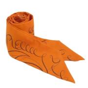 Pre-owned Silk scarves Hermès Vintage , Orange , Dames