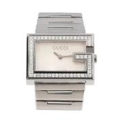 Pre-owned Stainless Steel watches Gucci Vintage , White , Dames