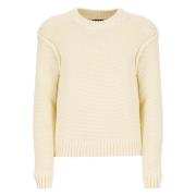 Beige Katoenen Trui met Geweven Patroon A.p.c. , Beige , Dames