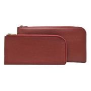 Pre-owned Leather wallets Hermès Vintage , Brown , Dames