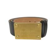 Pre-owned Leather belts Louis Vuitton Vintage , Black , Heren