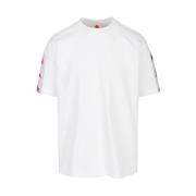 Korte Mouw T-shirt Kappa , White , Heren