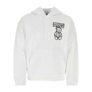 Witte katoenen sweatshirt Moschino , White , Heren