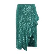 Knielange Rok Pinko , Green , Dames