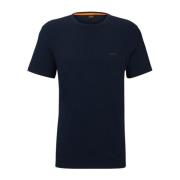 Korte Mouw T-shirt Hugo Boss , Blue , Heren