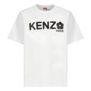 Wit Bloemenprint T-shirt Kenzo , White , Heren