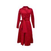 Rode Geborduurde Overhemdjurk Carolina Herrera , Red , Dames