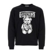 Stijlvol Zwart Katoenen Sweatshirt Moschino , Black , Heren