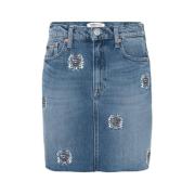 Korte Denim Rok Tommy Jeans , Blue , Dames