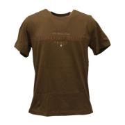 Korte Mouw T-shirt Aeronautica Militare , Brown , Heren